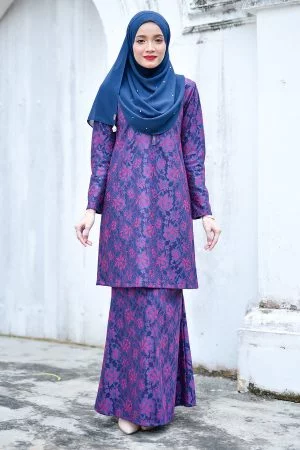 Baju Kurung Lace Gywa - Salvatore Blue