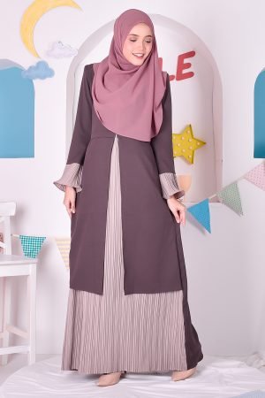 Abaya Camila Pleated - Plum Purple