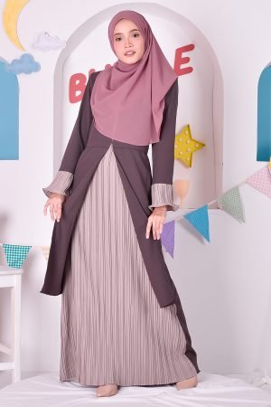 Abaya Camila Pleated - Plum Purple