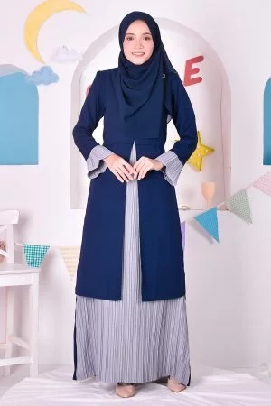 Abaya Camila Pleated - Salvatore Blue