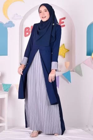 Abaya Camila Pleated - Salvatore Blue