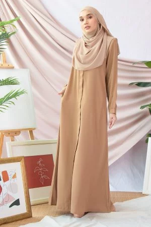 Abaya Marwa III - Yellow Mustard