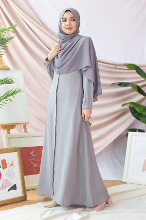 Abaya Marwa III - Cool Grey