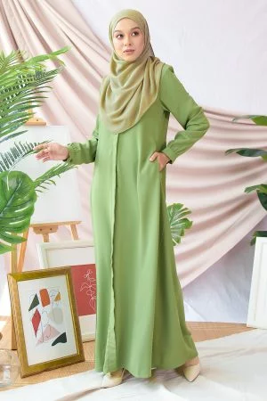 Abaya Marwa III - Kelly Green