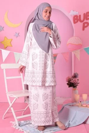 Baju Kurung Pahang Ciara - Juicy White