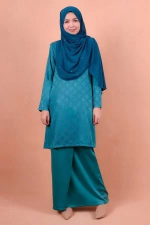 Baju Kurung Riau Songket Azmyn - Tiffany Green