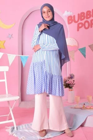 Tunic Ruffle Cheryl - Cloud Blue