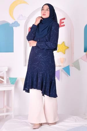 Tunic Ruffle Cindy - Night Blue