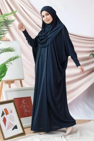 Abaya Affa Plain - Dark Blue