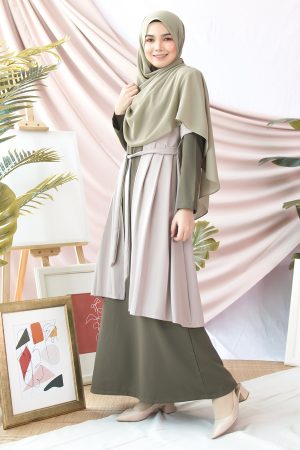 Abaya Cardi Maisarah - Seaweed Green