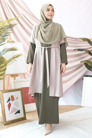 Abaya Cardi Maisarah - Seaweed Green