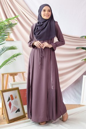 Abaya Pleated Atifah - Regal Purple