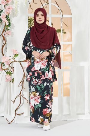 Baju Kurung Pleated Sharina - Chic Black