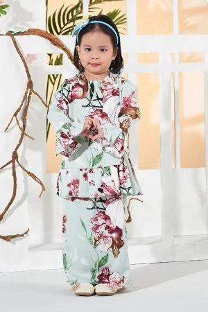 Baju Kurung Cardi Sharina Kids - Green