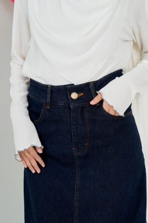 Skirt Jeans Denim Nelia - Inky Blue