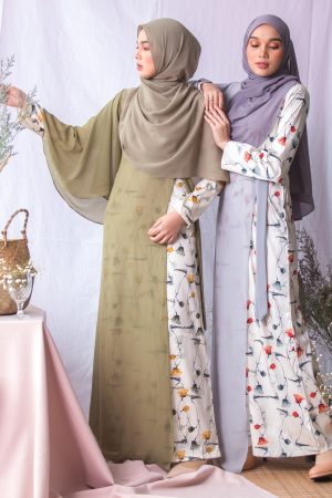 Abaya Adawiyah - Light Grey