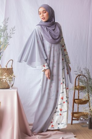 Abaya Adawiyah - Light Grey