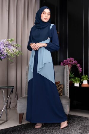 Abaya Cardi Afza - Navy Blue