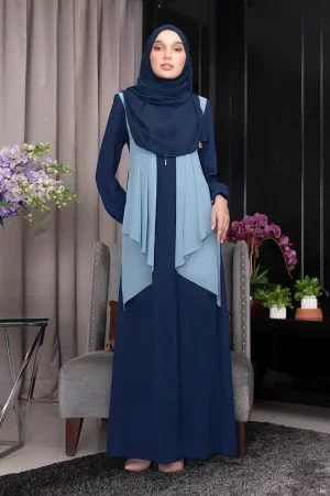 Abaya Cardi Afza - Navy Blue