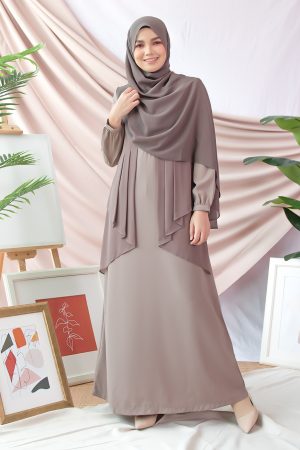 Abaya Cardi Afza - Coffee Brown