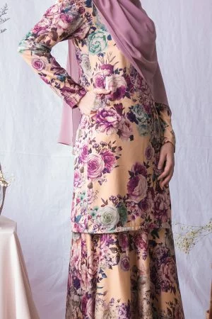 Baju Kurung Moden Adni - Yellow Salt