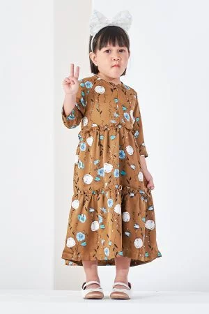 Dress Adian Kids - Caramel Brown