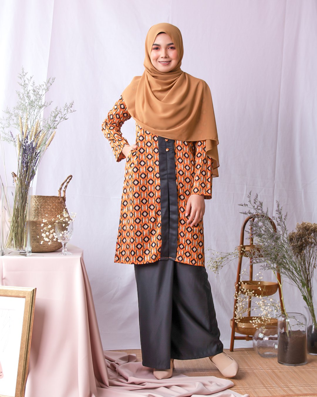 Baju Kebarung Adwa Cinnamon Brown Muslimahclothing Com