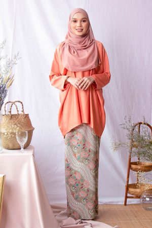 Baju Kurung Kaftan Batik Adiratna - Carrot