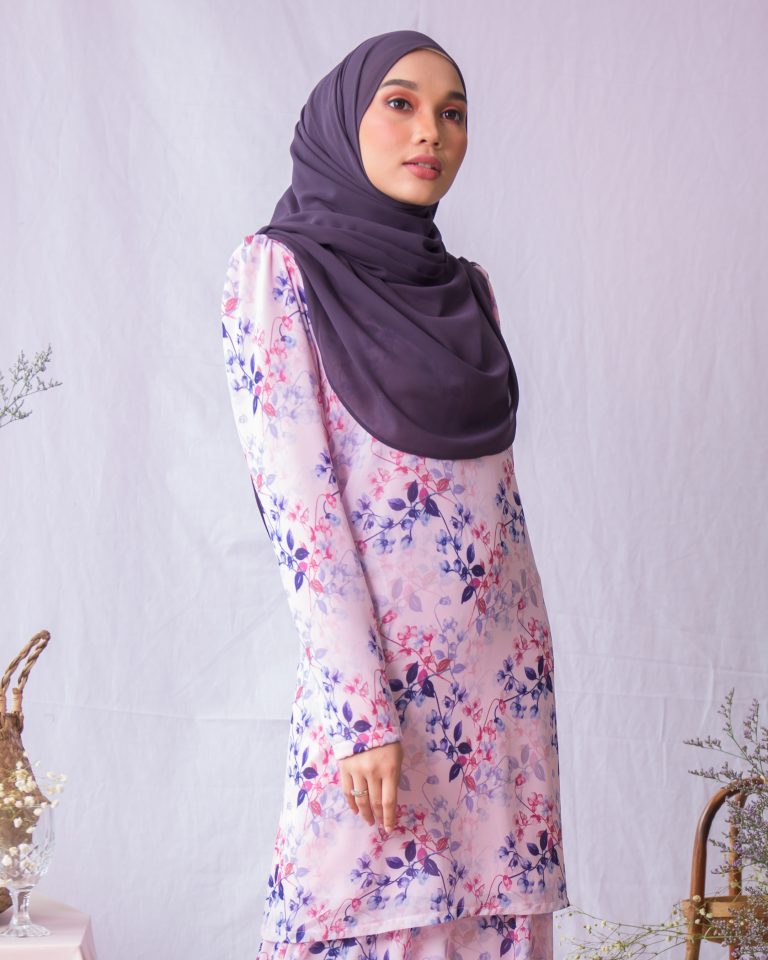 Baju Kurung Moden Adara – Lavender Purple – MuslimahClothing.Com