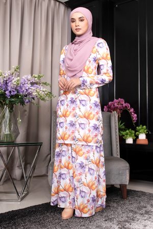 Baju Kurung Moden Adrini - Vanilla Daffodil