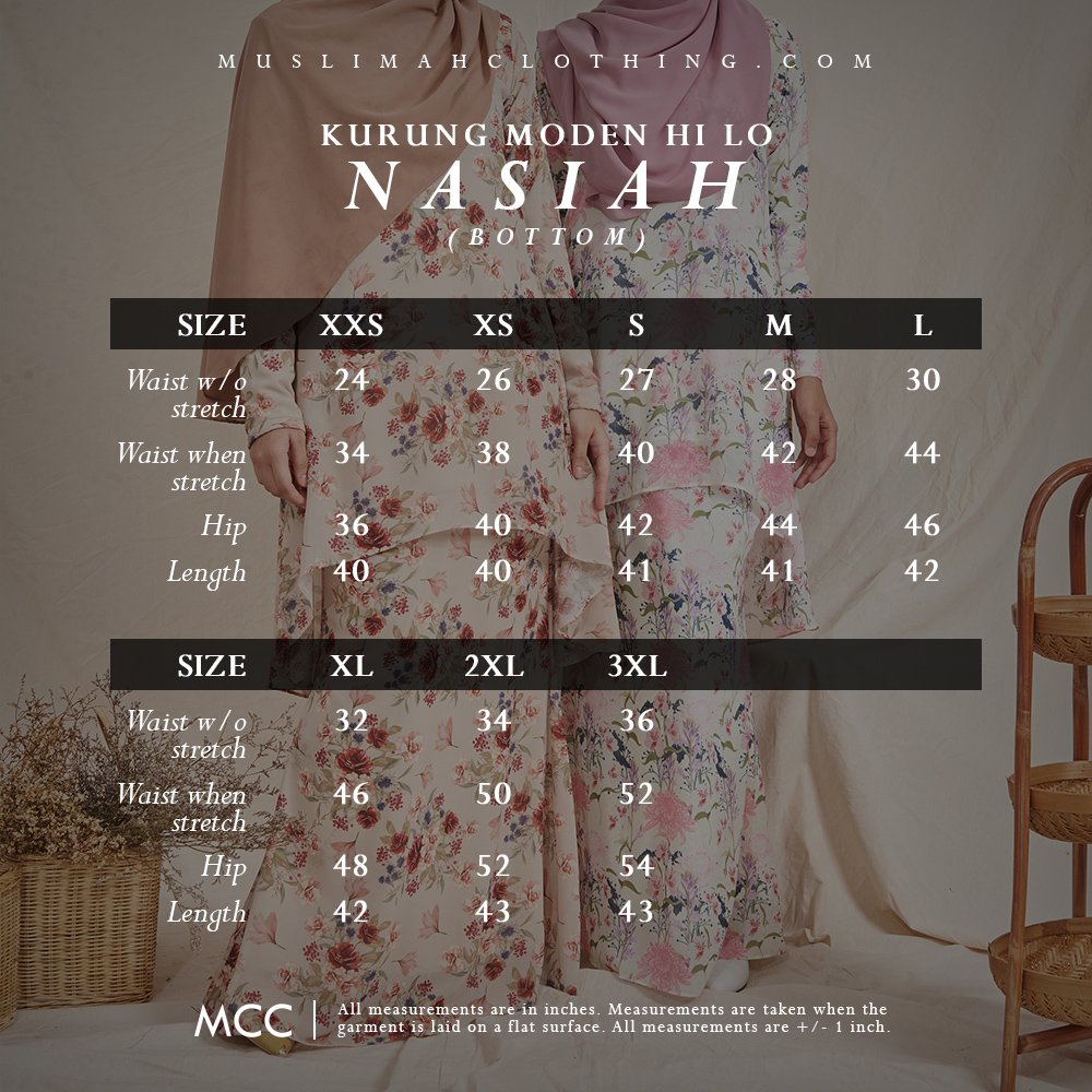 Baju Kurung Hi-Lo Nasiah – Eggnog – MuslimahClothing.Com