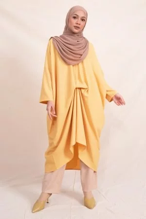 Long Top Kaftan Laluca Laluna X MCC - Banana Yellow