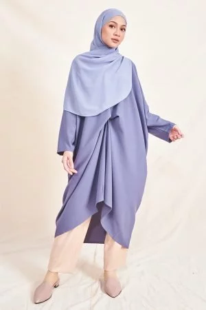 Long Top Kaftan Laluca Laluna X MCC - Berry Purple