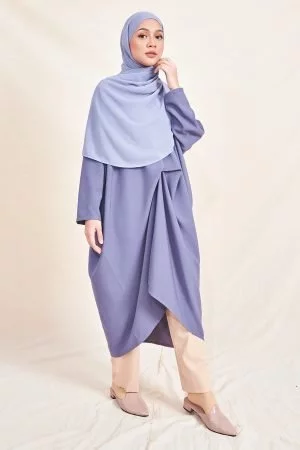 Long Top Kaftan Laluca Laluna X MCC - Berry Purple