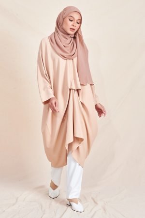 Long Top Kaftan Laluca MCC X Laluna - Light Nude