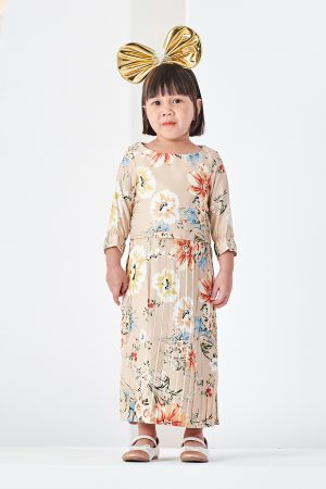 Dress Pleated Adelia Kids - Sweet Apricot