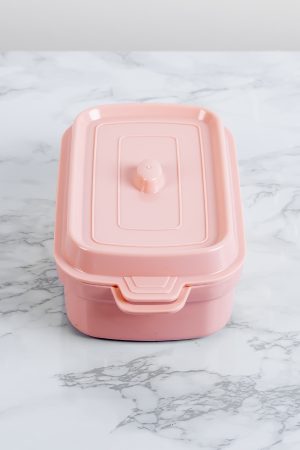 Lyna Eco-Friendly Microwavable Food Container Lunch Box ( Rectangle ) - Pink