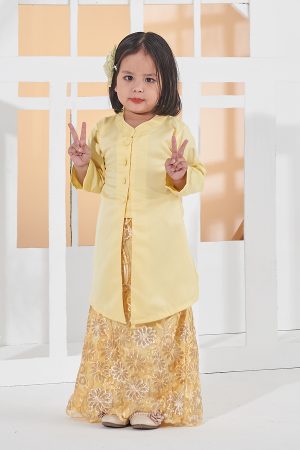 Baju Kebarung Lace Adiosa Kids - Eggnog