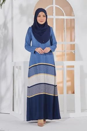 Abaya Junayna - Blue Denim