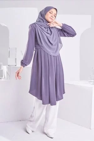 Blouse Pleated Heya - Indigo Purple