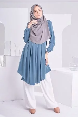 Blouse Pleated Heya - Pastel Turquoise