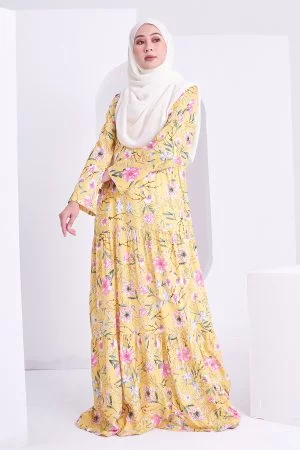 Dress Saleha - Light Yellow