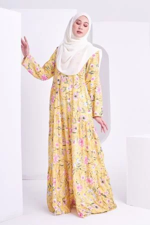 Dress Saleha - Light Yellow