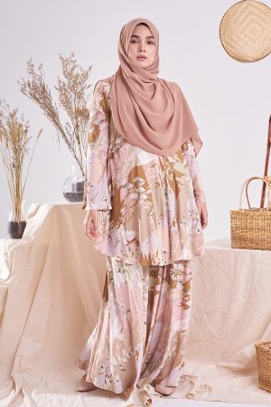 Baju Kurung Barbie Homey Hania - Nude Pink