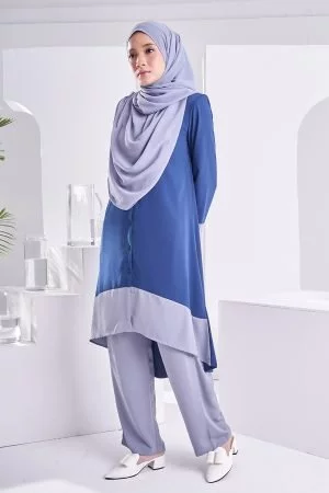 Suit Humairah - Aegen Blue