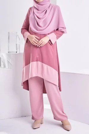 Suit Humairah - Rouge Pink