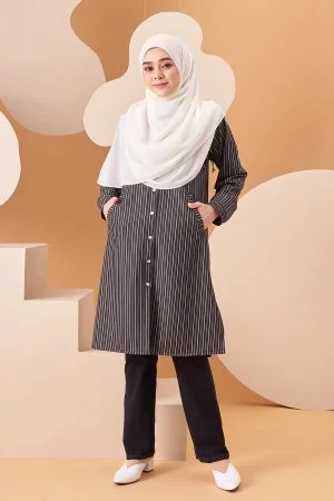 Tunic Denim Demia - Stripe Black