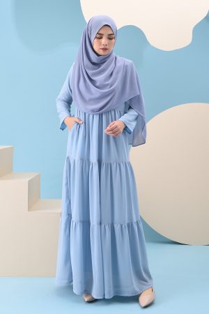 Dress Pleated Mia - Light Blue