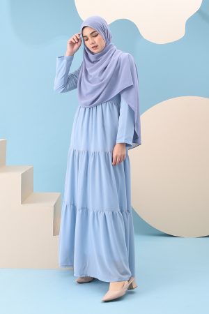 Dress Pleated Mia - Light Blue