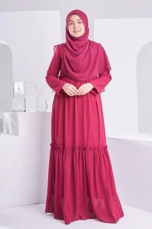 Dress Homey Hanirah - Cherry Red